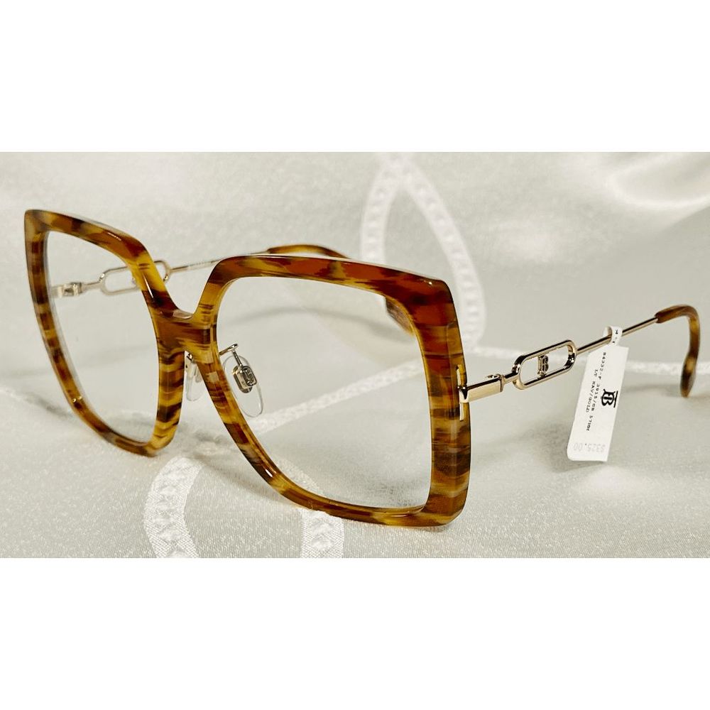 BURBERRY-“LUNA” Hardware Detail/Logo Cut-Out-Havana & Gold-Rx Ready-NWT- B4332F